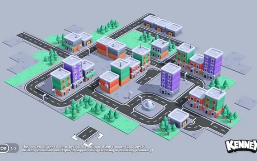 Starter Kit City Builder — шаблон 3D city builder (Kenney)